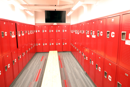 Renovated women's locker room.